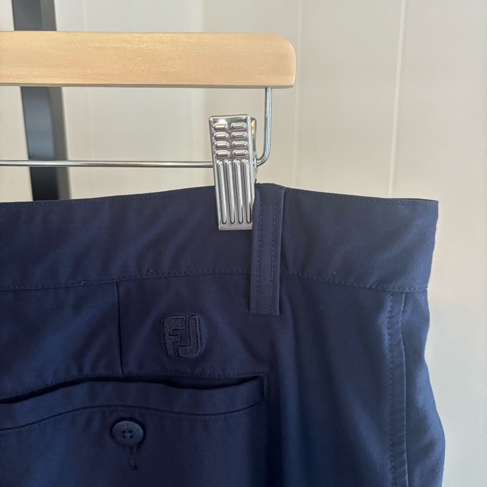 FootJoy FJ Blue Flat Front Chino Stretch Performance Sporty Golf Pants Men 38x30